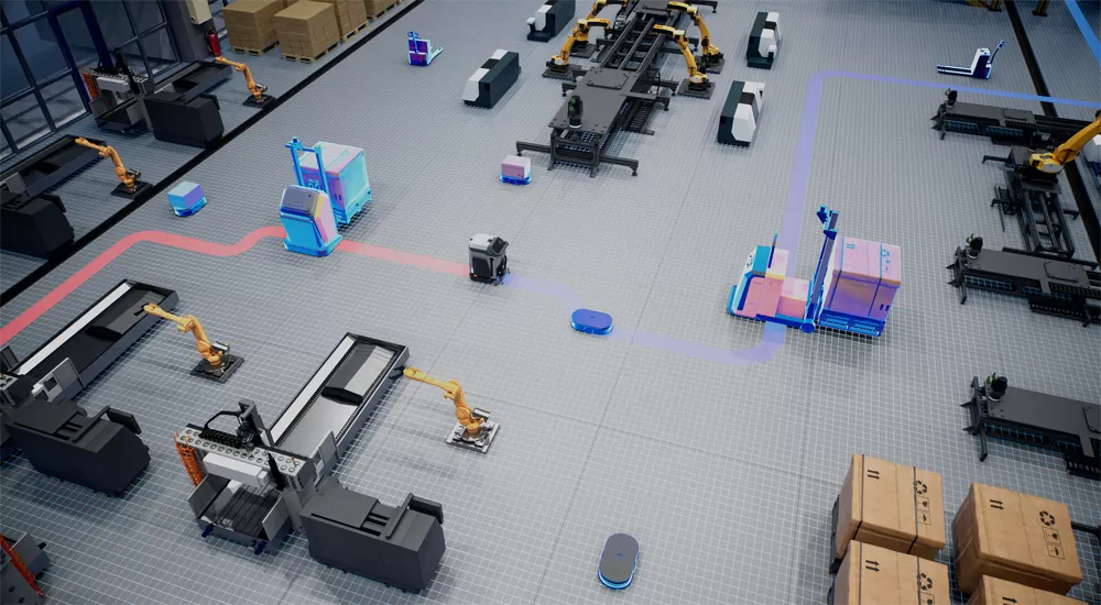 Hand in Hand mit AGVs arbeiten-perfekt für Fabriken